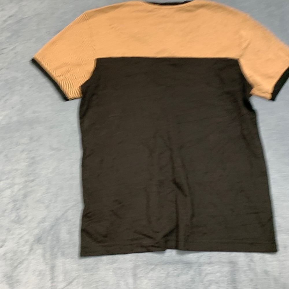 Guess Los Angeles T Shirt Mens Large Beige Black Colorblock Knit Summer Wear Tee - Picture 9 of 12